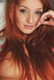 Redhead Babe Micca Spreading And Stripping